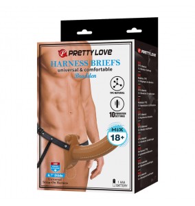 PRETTY LOVE - Bradden Harness Briefs Men's Penis Sleeve (L:17cm - D:4.5cm)
